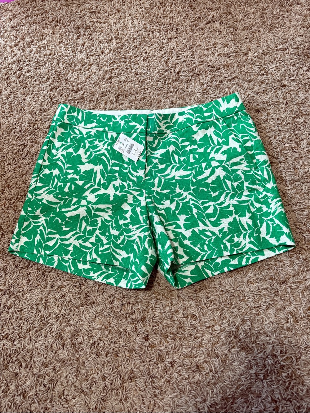 J. Crew Printed 5" basketweave short women’s size 10 NWT 100% cotton